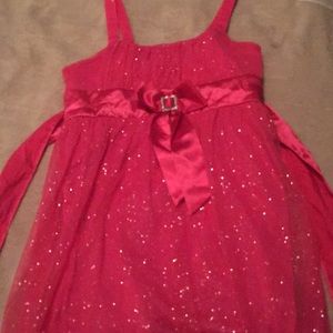 Pink sparkly semi-formal dress